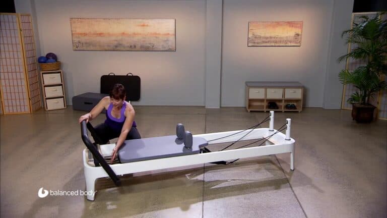 Modern Pilates reformer machine at Charleston studio for fitness and flexibility.